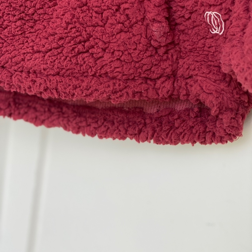 NWT High Neck Teddy Fleece maroon cuddly XL - Picture 10 of 11